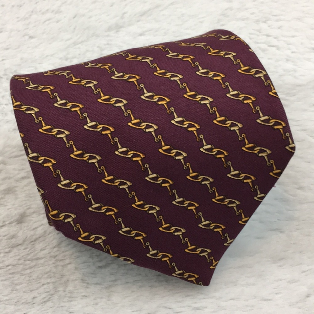 Brooks Brothers silk tie - riding stirrup print